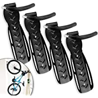 Los mejores  - aiMaKE Gancho para Colgar Bicicleta en la Pared Paquete - Soporta hasta 30 kg cada uno - Negro (4 Unidades)